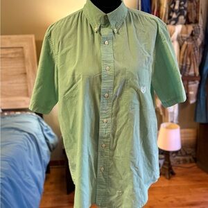 Chaps Light Green Plaid Men's Shirt